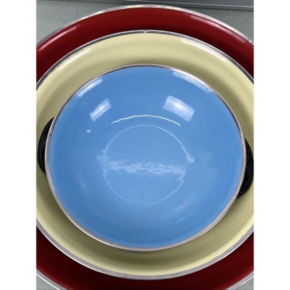 Vintage Caravelle Sizzling Servers Nesting Pans Set of 3 With Attach-On Handle - Picture 14 of 14